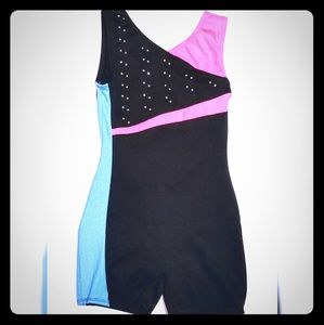 Freestyle Danskin Leotard Unitard Girls 7 8 Medium